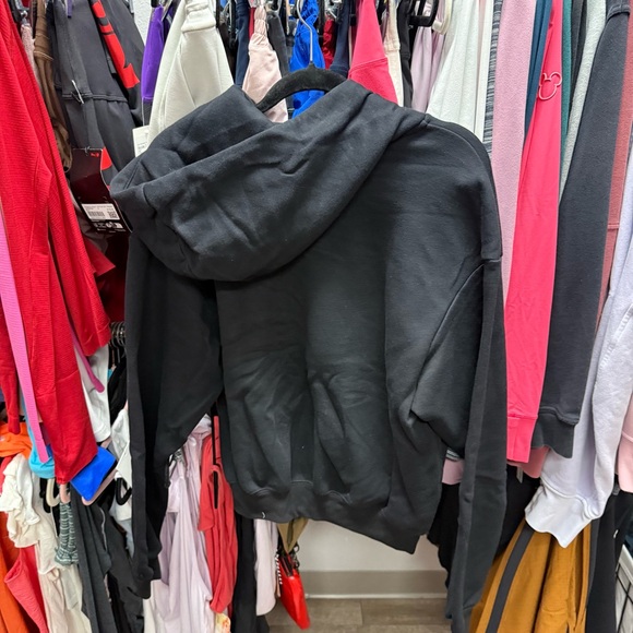 SKIMS COTTON FLEECE CLASSIC HOODIE | ONYX | SKIMS - Picture 4 of 4